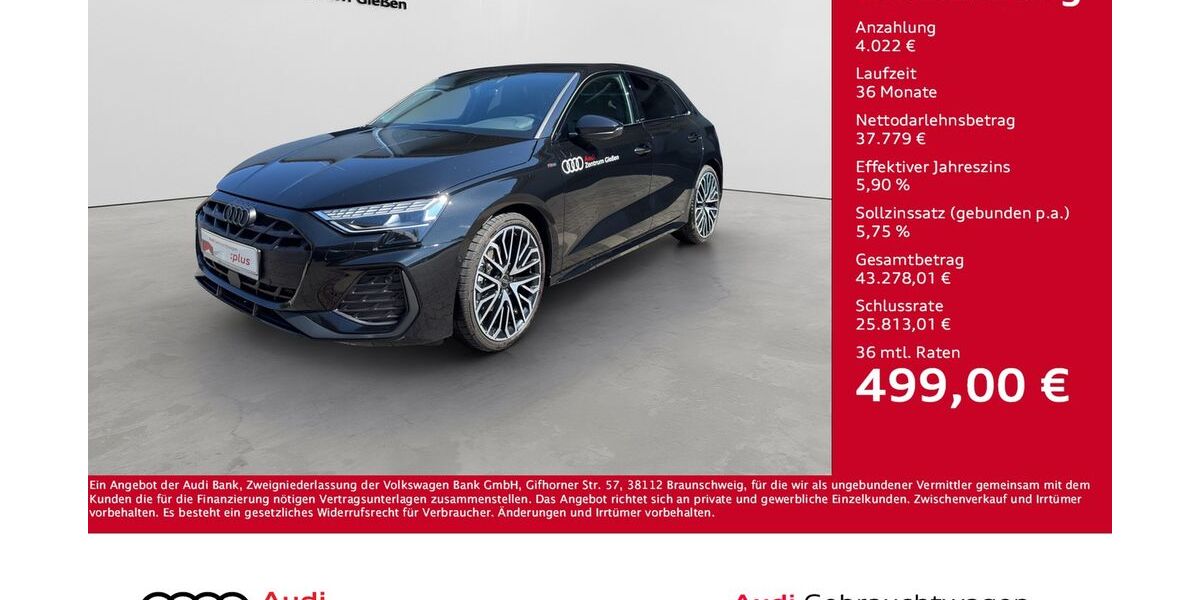 Audi A3 12.000 km 38.830 &euro; Giessen 35394